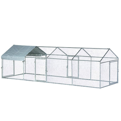 YES4PETS 4M Large Outdoor Chicken Coop Pet Cage Cat Run Rabbit Guinea Pig Hen Poultry Enclosure