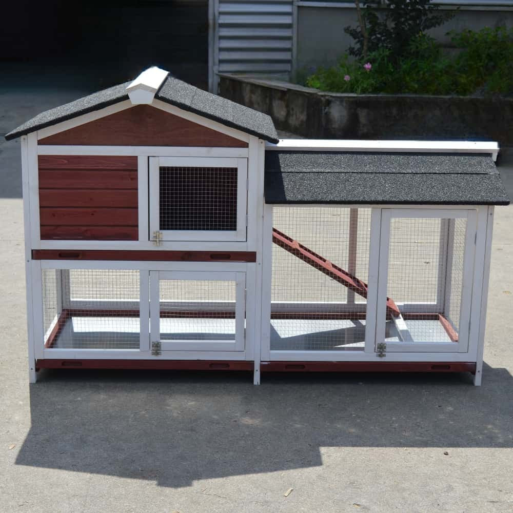 YES4PETS Double Storey XL Rabbit Hutch Guinea Pig Cat Cage Ferret Cage