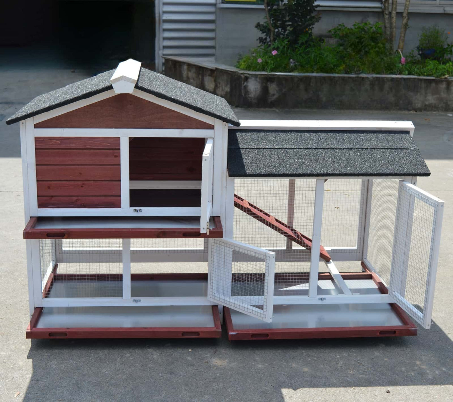 YES4PETS Double Storey XL Rabbit Hutch Guinea Pig Cat Cage Ferret Cage