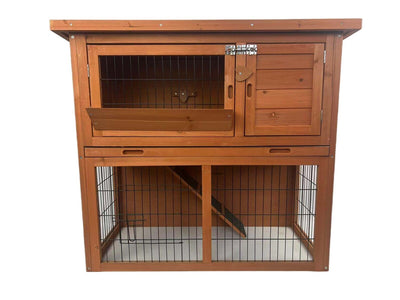 YES4PETS Double Storey Rabbit Hutch Guinea Pig Cage , Ferret cage W Pull Out Tray