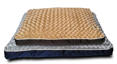 YES4PETS Medium Dog Puppy Pad Bed Kennel Mat Cushion Bed 85 x 60 cm Brown / Grey