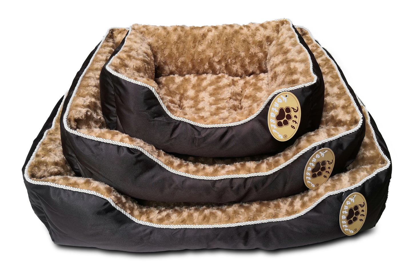 Large Washable Soft Pet Dog Puppy Cat Bed Cushion Mattress-Blue / Brown