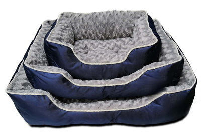 YES4PETS Medium Washable Soft Pet Dog Puppy Cat Bed Cushion Mattress-Blue / Brown