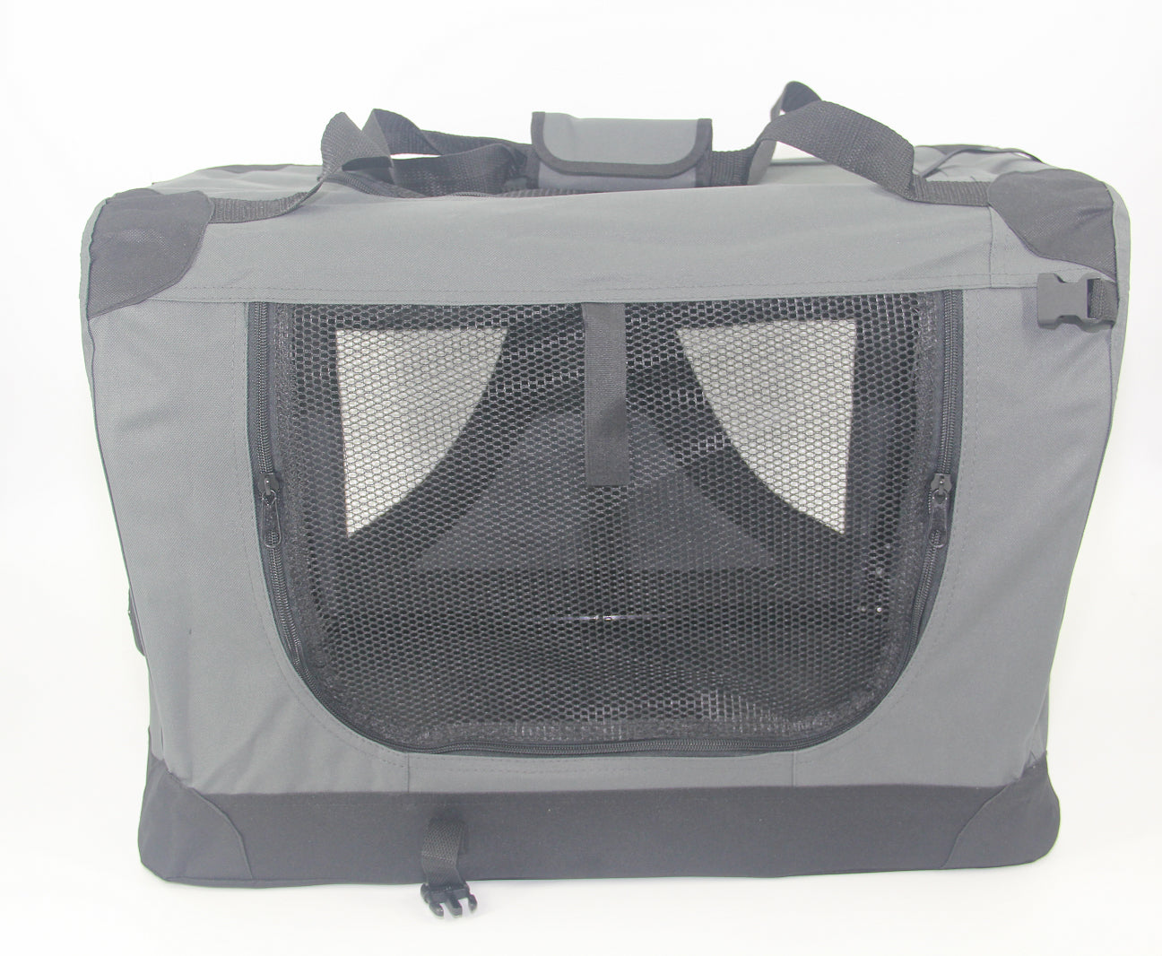 YES4PETS Large Portable Foldable Pet Dog Cat Puppy Soft Crate-Grey