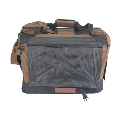 YES4PETS Medium Foldable Pet Dog Puppy Cat Rabbit Soft Crate With Curtain-Brown