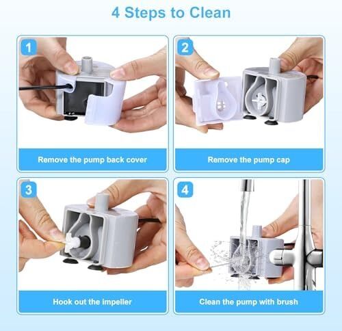 YES4PETS Cat Water Fountain Pump DR-DC Replacement Pump for Pet Water Fountain