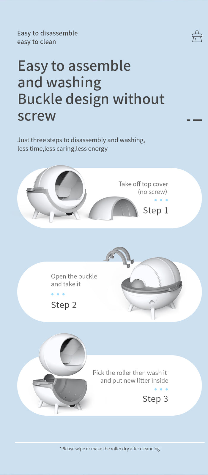 XXL Automatic Smart Hooded Cat Toilet Litter Box Tray House