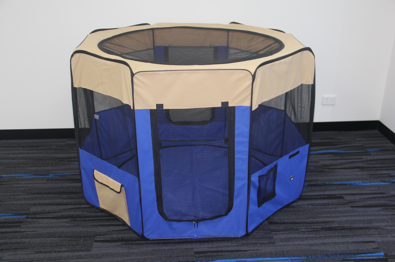 YES4PETS 75 cm Foldable Large Blue Dog Puppy Rabbit Soft Cat Playpen Enclosure