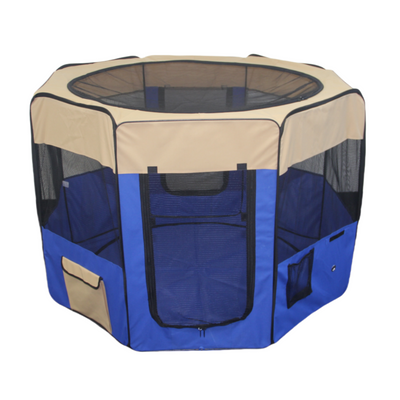 YES4PETS 98 cm High Foldable XL Blue Dog Puppy Cat Cage Soft Playpen Rabbit Enclosure