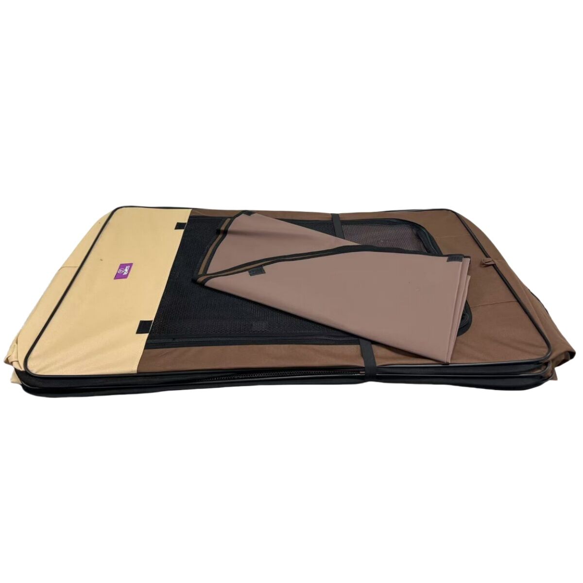 YES4PETS 98 cm High Foldable XL Brown Dog Puppy Cat Cage Soft Playpen Rabbit Enclosure