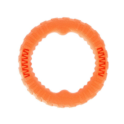 2 x Large Dog Puppy Fetch Toy Tugger Ring Large 24cm