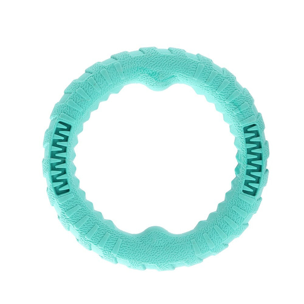 2 x Large Dog Puppy Fetch Toy Tugger Ring Large 24cm