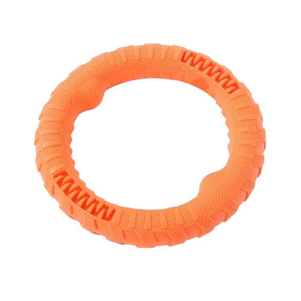 2 x Large Dog Puppy Fetch Toy Tugger Ring Large 24cm
