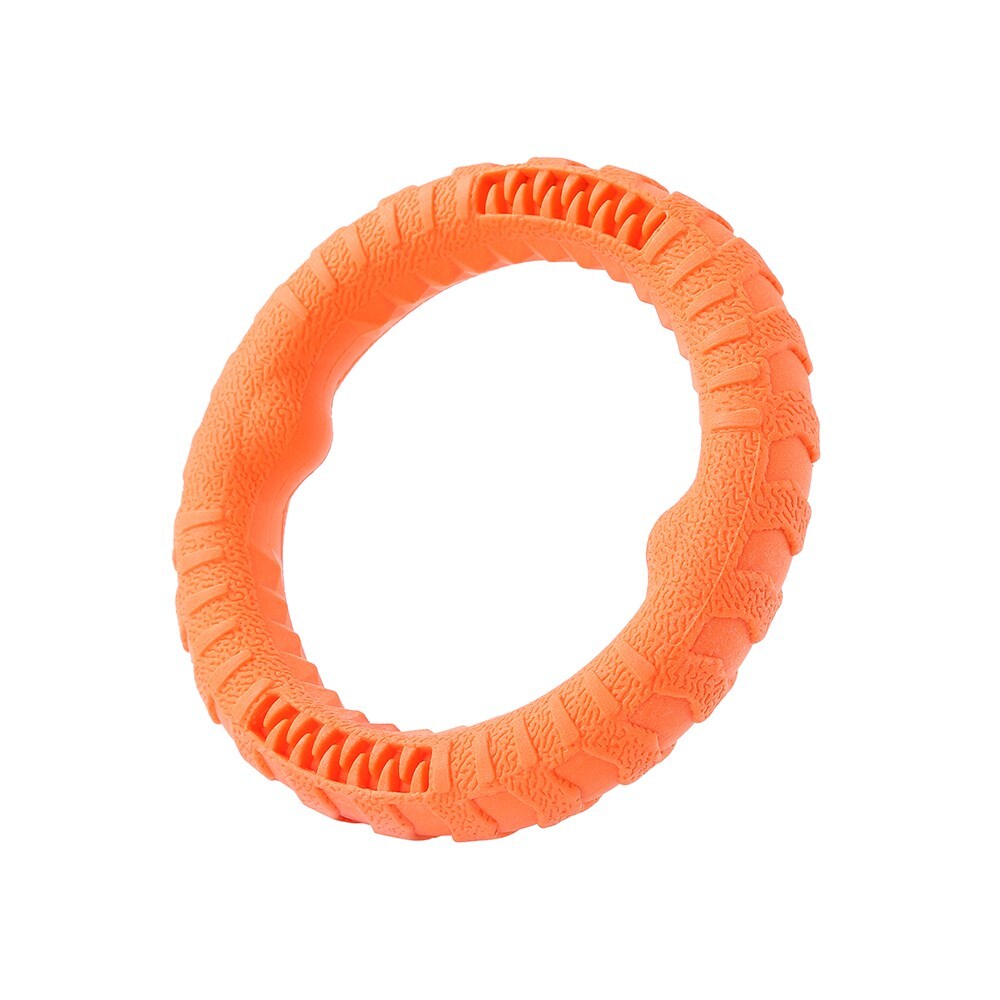 2 x Large Dog Puppy Fetch Toy Tugger Ring Large 24cm