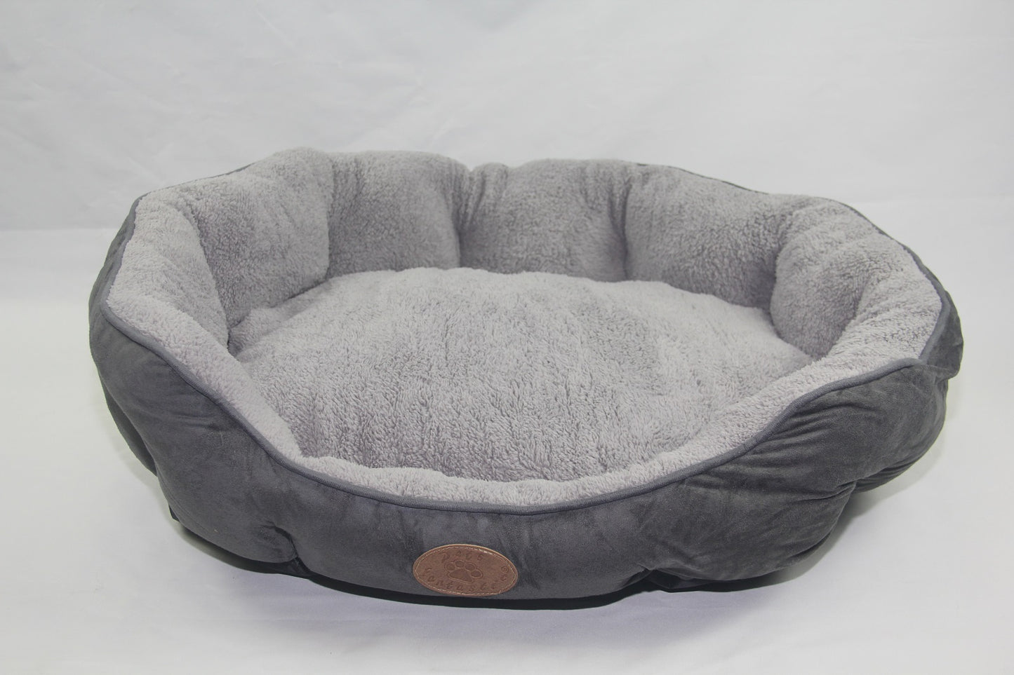 YES4PETS Washable Beige / Grey / Red Fleece Soft Pet Dog Cat Bed-Large