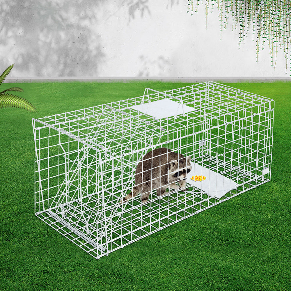 YES4PETS XXXL Animal Trap Humane Possum Cage Live Animal Safe Catch Rabbit Cat Hare 108X40X45CM