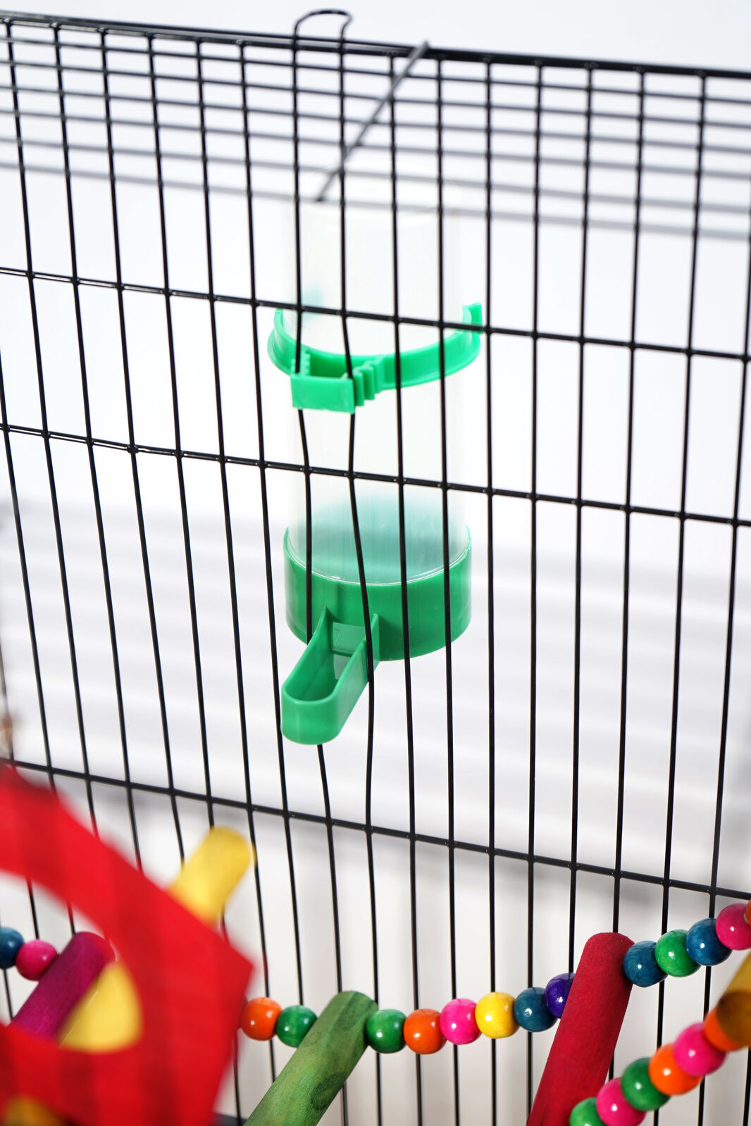 YES4PETS Medium Size Black Bird Cage Parrot Budgie Aviary with Perch Stand and Castor Wheels