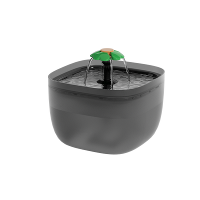 YES4PETS 2L Automatic Electric Pet Water Fountain Dog Cat Stainless Steel Feeder Bowl Dispenser Black
