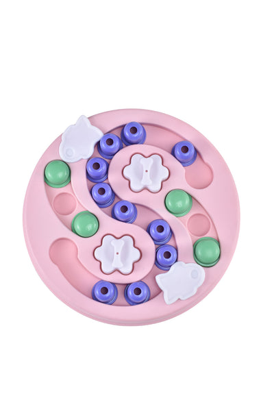 YES4PETS Dog Interactive Slide Round Toy Fun Pet Puppy Smart Training Treat Hiding Game Toys Slow Feed Anti Gulp