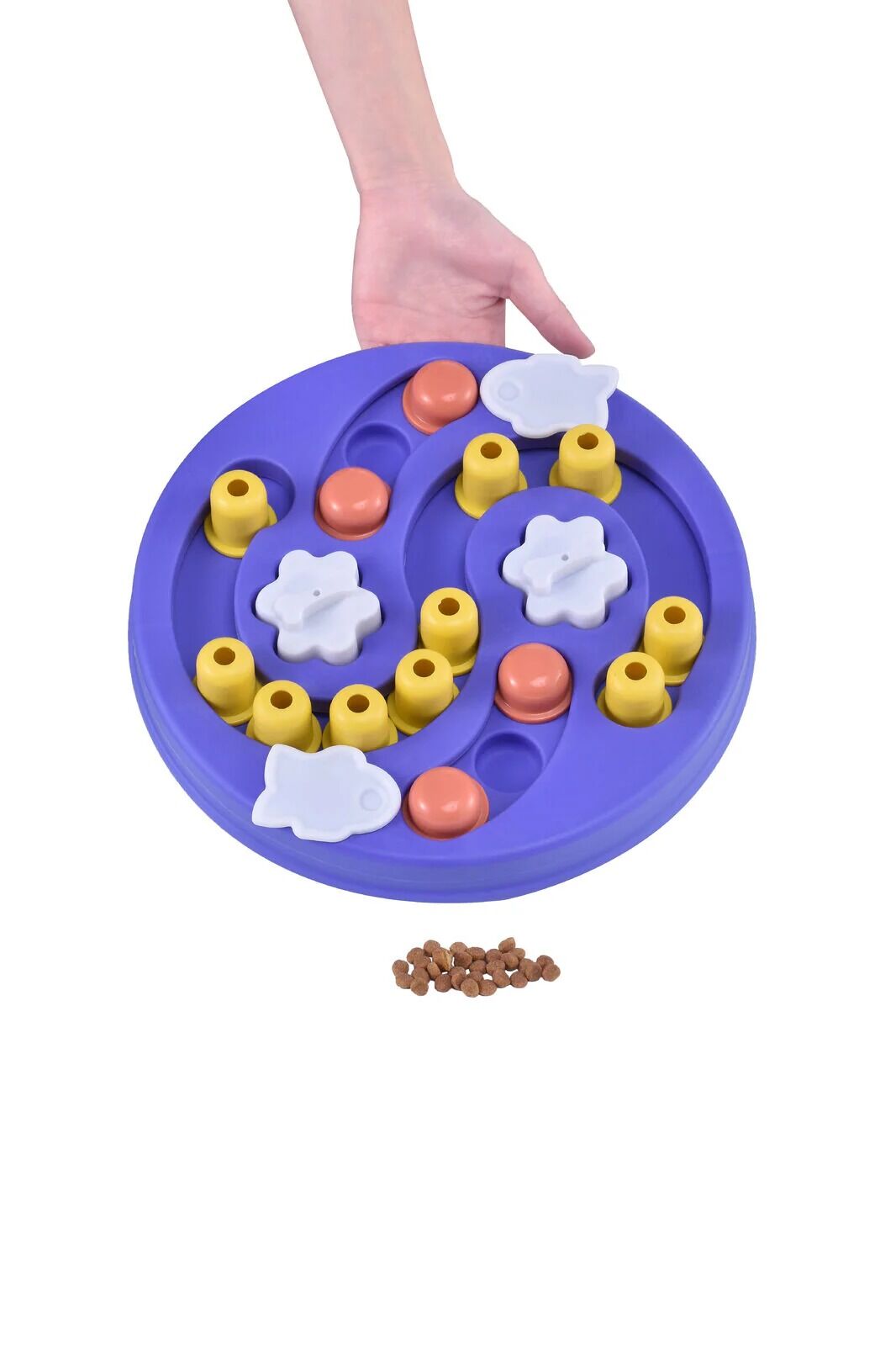 YES4PETS Dog Interactive Slide Round Toy Fun Pet Puppy Smart Training Treat Hiding Game Toys Slow Feed Anti Gulp