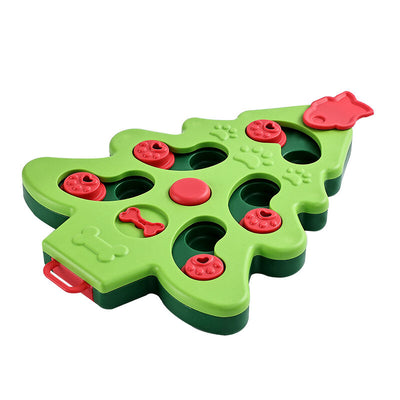 YES4PETS Dog Cat Toy Christmas Tree Training Puzzle Treat Kitten Puppy Interactive Feeding Toys Slow Feed Anti Gulp