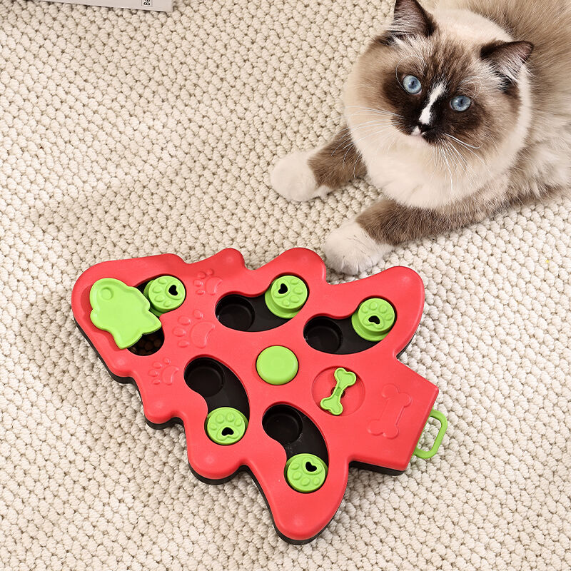 YES4PETS Dog Cat Toy Christmas Tree Training Puzzle Treat Kitten Puppy Interactive Feeding Toys Slow Feed Anti Gulp