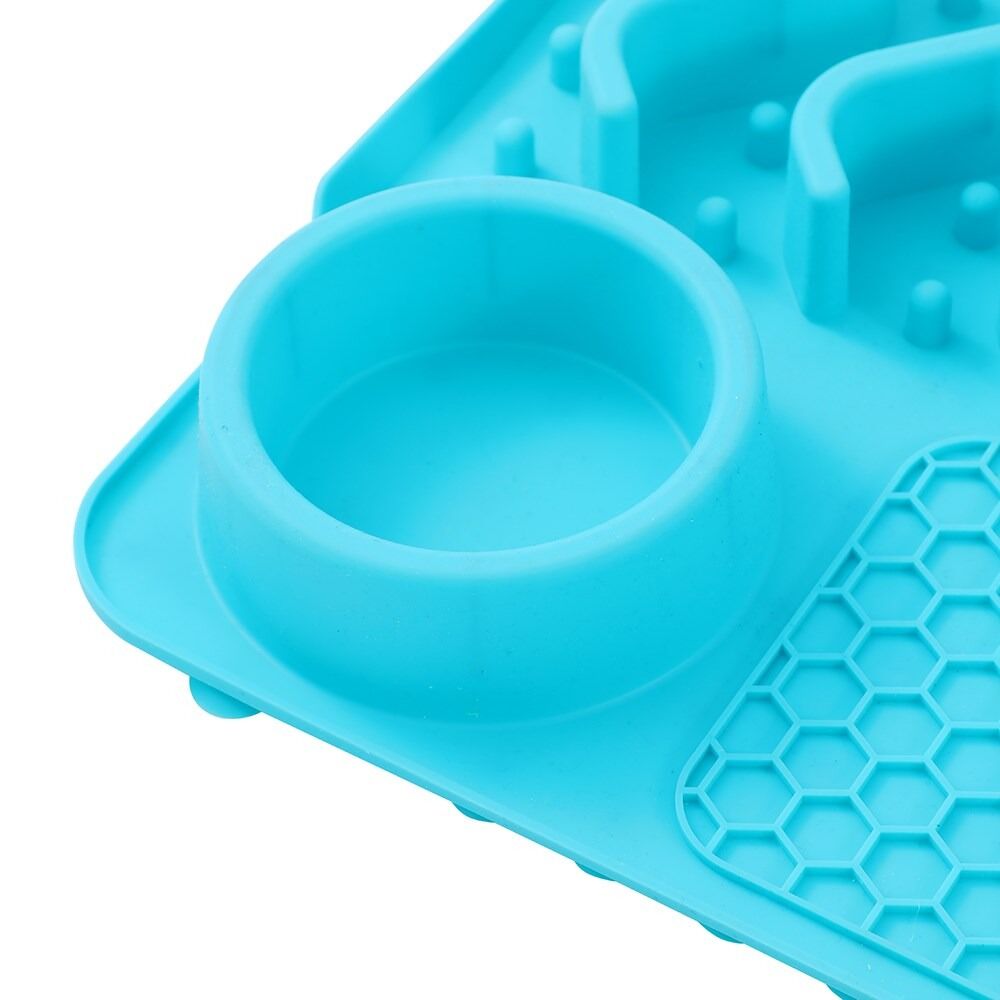 Pet Food Placemat Slow Feed Waterproof Leakproof Feeder Mat Non Slip Floor