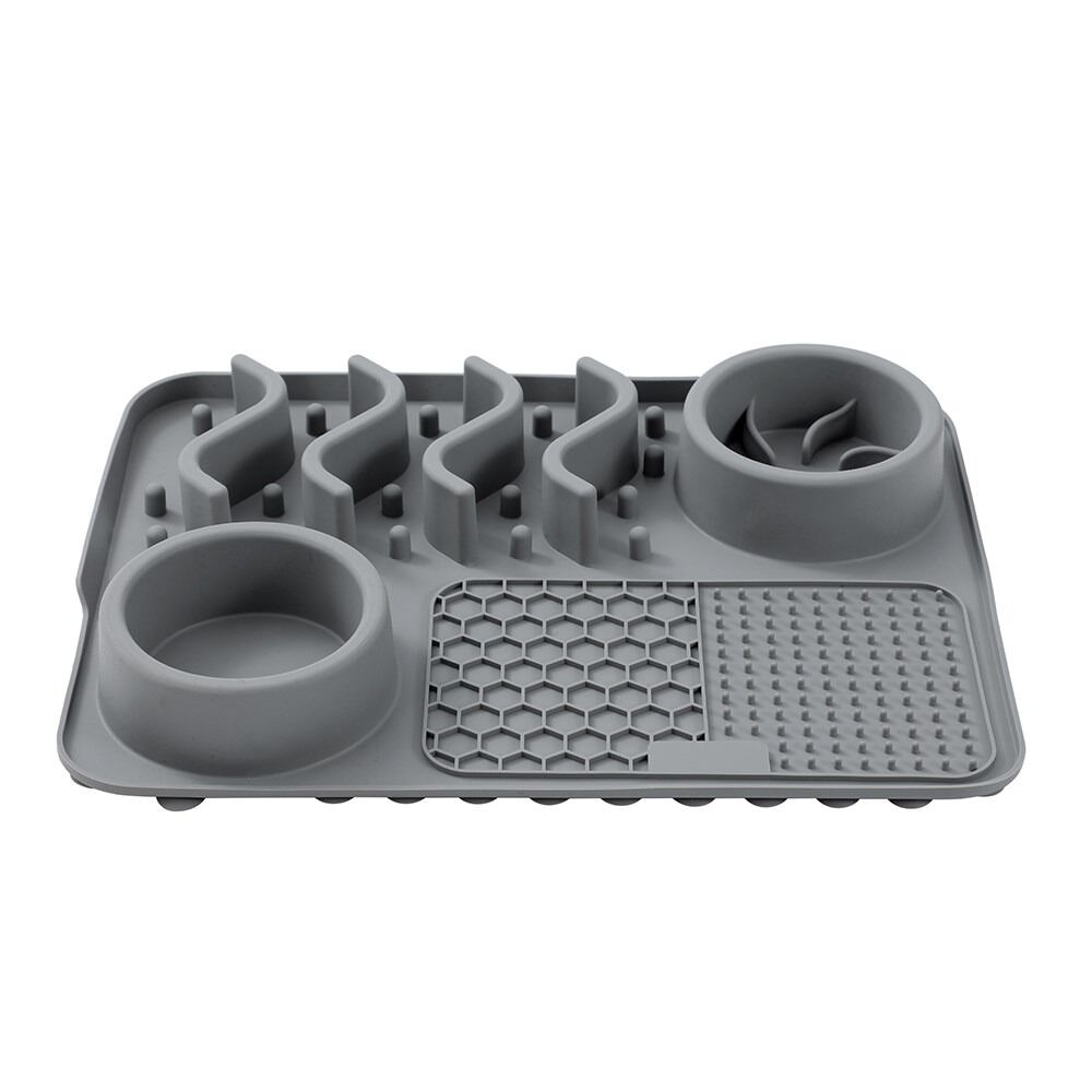 Pet Food Placemat Slow Feed Waterproof Leakproof Feeder Mat Non Slip Floor