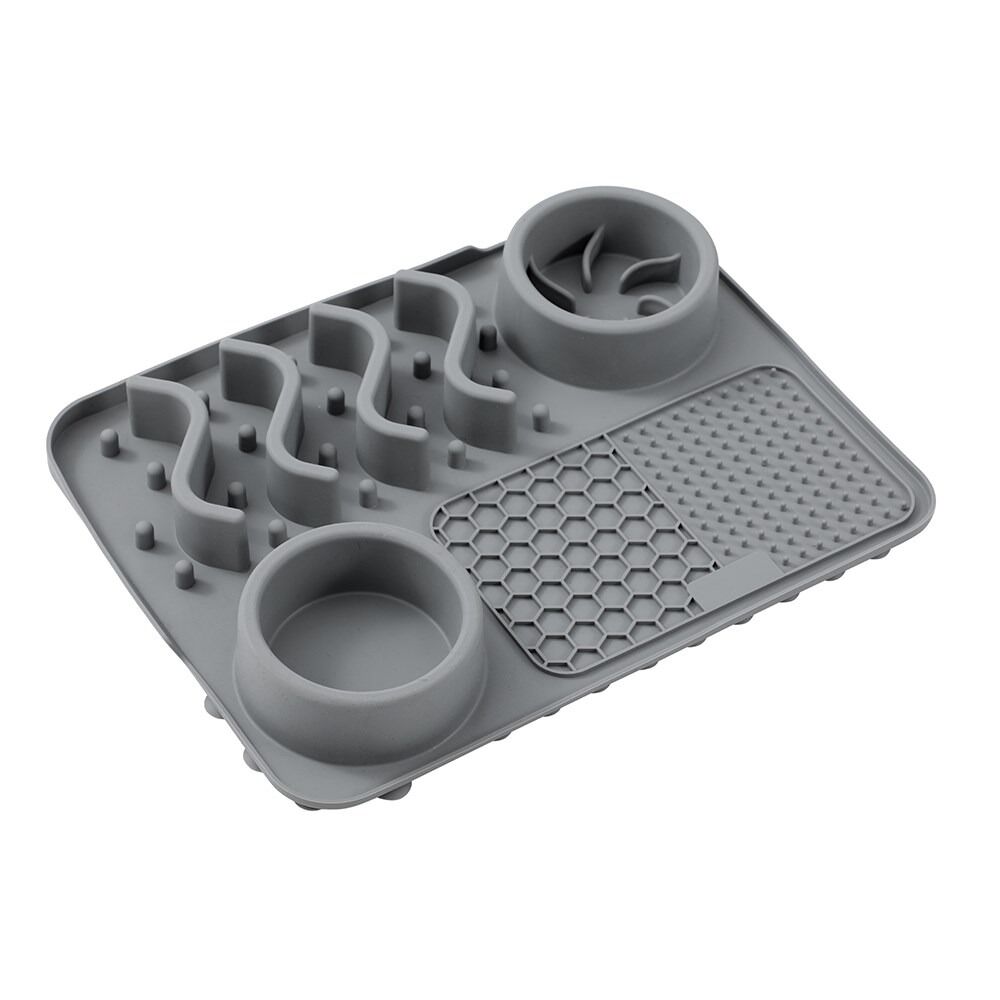 Pet Food Placemat Slow Feed Waterproof Leakproof Feeder Mat Non Slip Floor