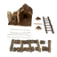 YES4PETS Wood Hamster Castle House Shelter Guinea Pig Cage Sleeping Nest Habitat Toy Garden Decor