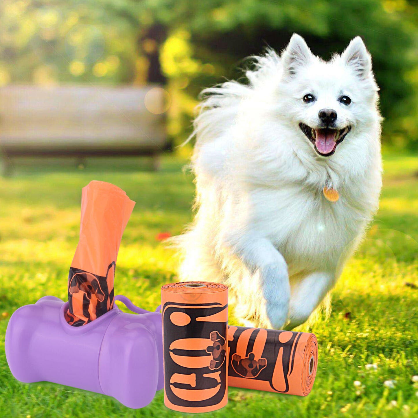 630 X Dog Puppy Poop Waste Disposable Rainbow Bags