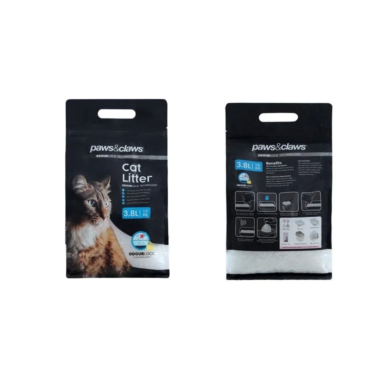 8 Bags Cat Litter Silica Crystals Silicone Crystal 3.8L Per Bag