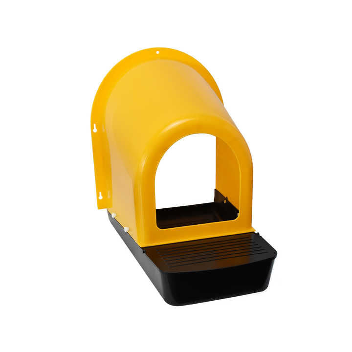 YES4PETS Large Yellow Roll Out Nesting Box for Chickens with Egg Collection Tray and Wall Mount