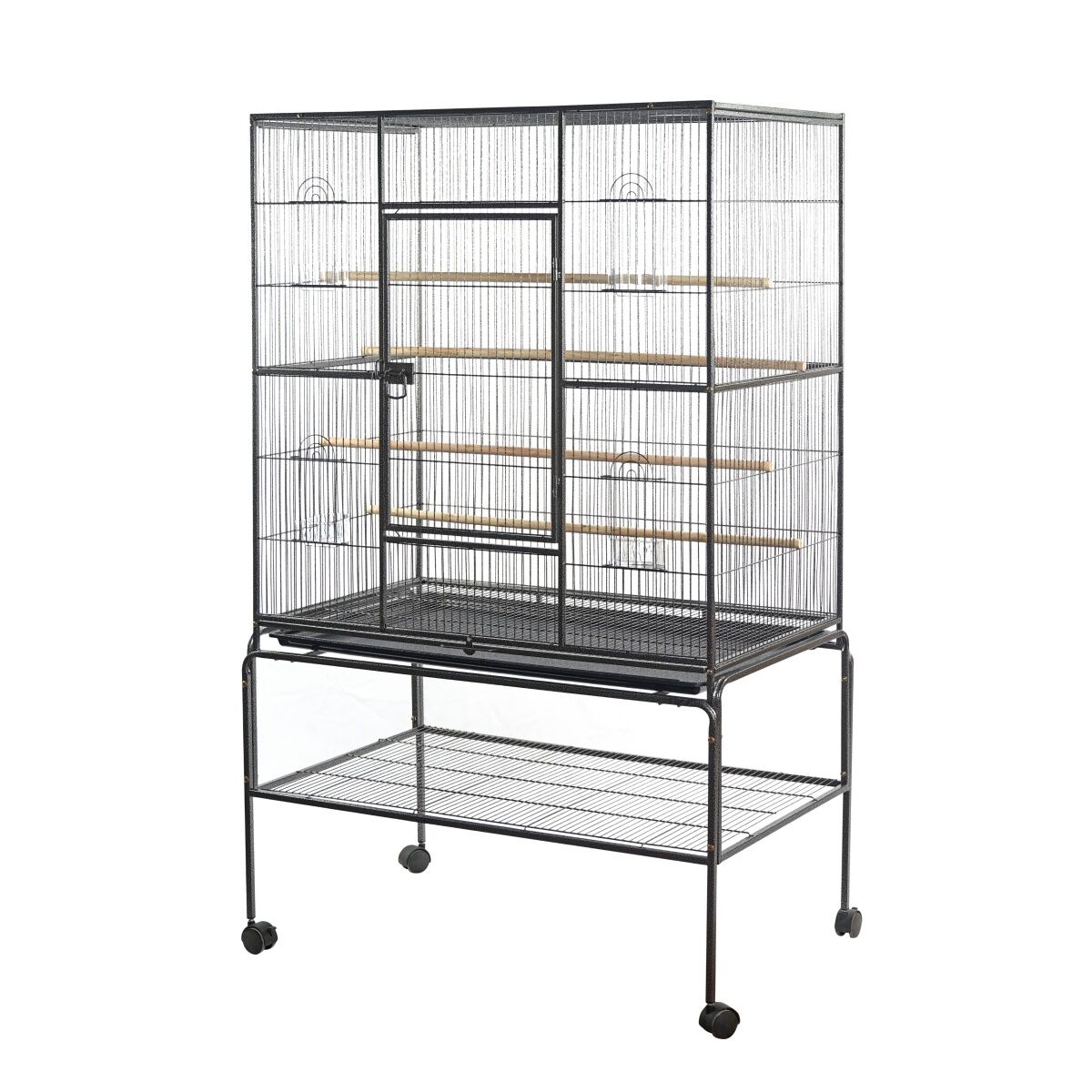 YES4PETS 158 cm Large Bird Cage Parrot Budgie Aviary With Stand & Cover