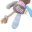 3 x Patchwork Plush Rope Dog Toys Squeaky Crinkle Bear Rabbit Elephant Set