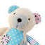 3 x Patchwork Plush Rope Dog Toys Squeaky Crinkle Bear Rabbit Elephant Set