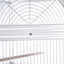 YES4PETS 185cm XXL White Corner Bird Cage Pet Parrot Aviary  Perch Castor Wheel With Cover