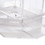 YES4PETS 185cm XXL White Corner Bird Cage Pet Parrot Aviary  Perch Castor Wheel With Cover