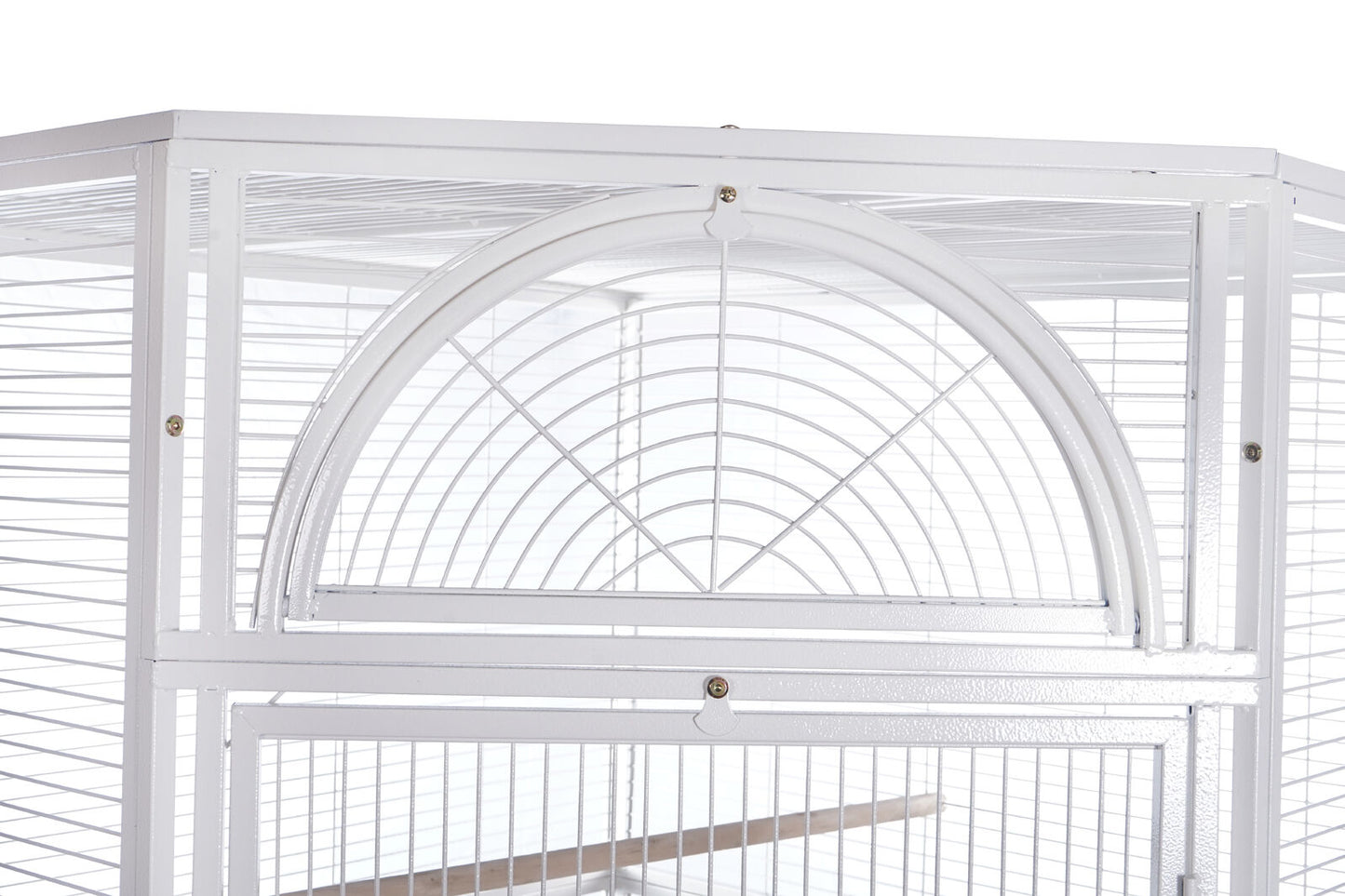 YES4PETS 185cm XXL White Corner Bird Cage Pet Parrot Aviary  Perch Castor Wheel