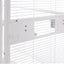 YES4PETS 185cm XXL White Corner Bird Cage Pet Parrot Aviary  Perch Castor Wheel