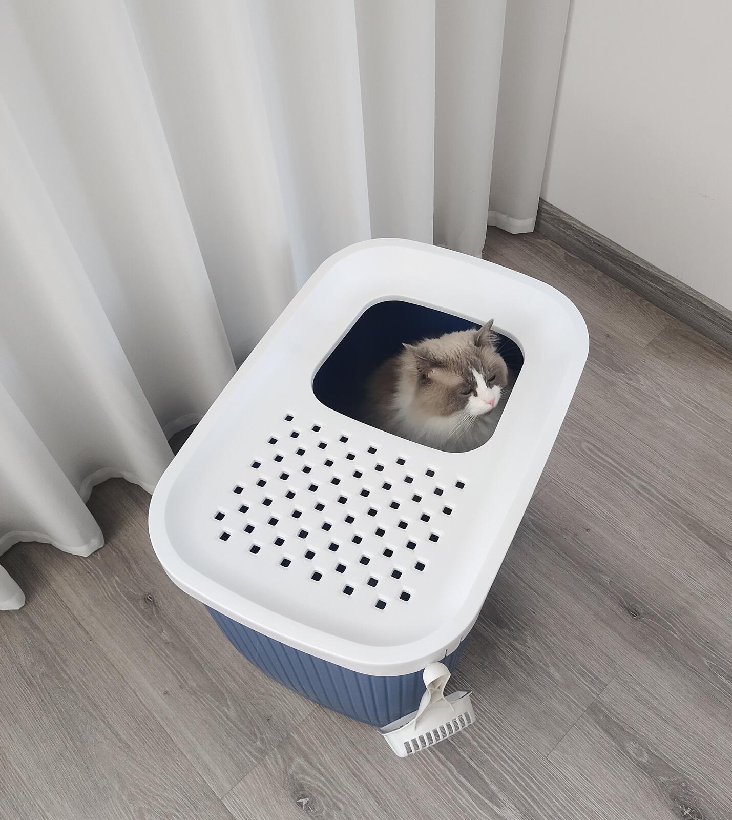 2 X YES4PETS XXL Top Entry Cat Litter Box No Mess Large Enclosed Covered Kitty Tray