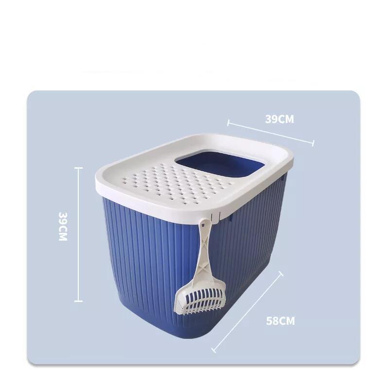 2 X YES4PETS XXL Top Entry Cat Litter Box No Mess Large Enclosed Covered Kitty Tray