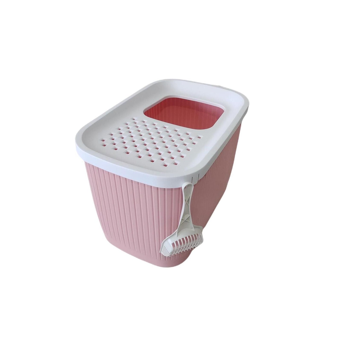2 X YES4PETS XXL Top Entry Cat Litter Box No Mess Large Enclosed Covered Kitty Tray