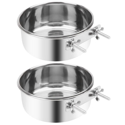 YES4PETS 2 X Large Pet Rabbit Bird Parrot Dog Cat Water Food Bowl Cup 16cm Diameter