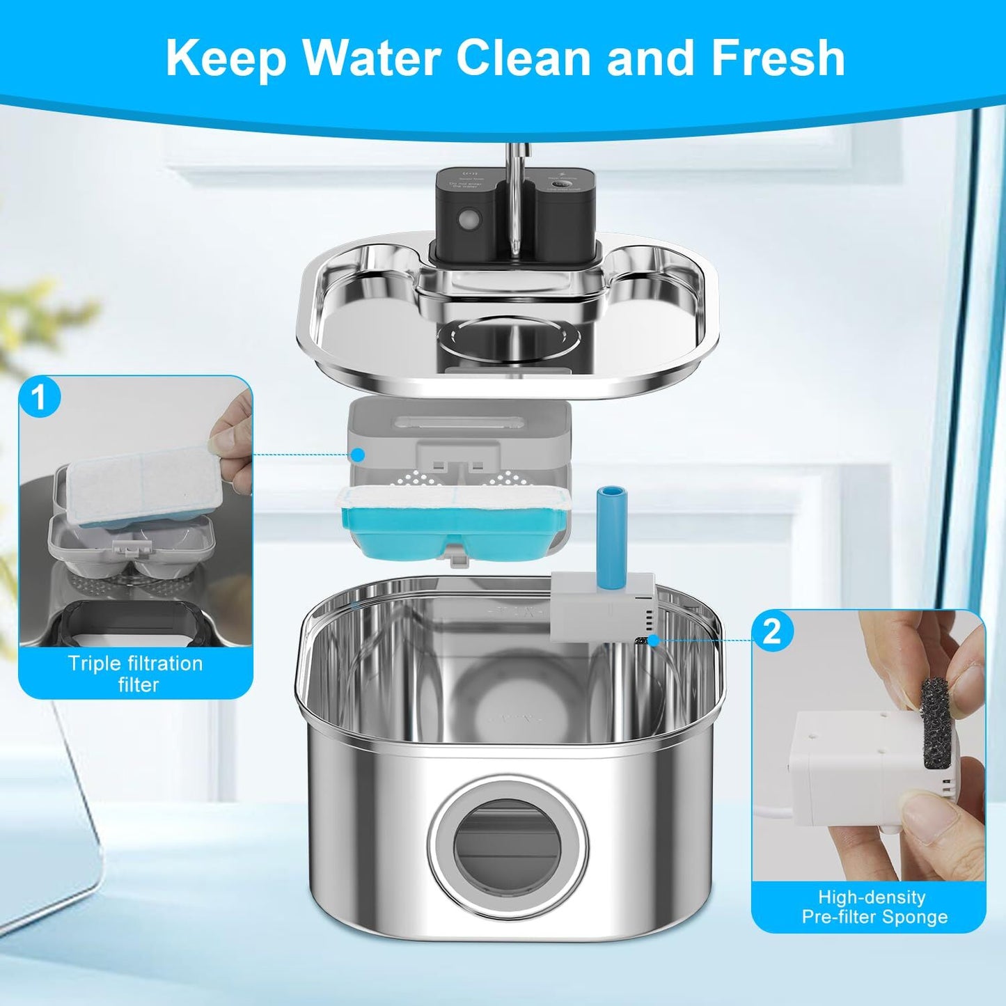 YES4PETS 12 x Pet Dog Cat Fountain Filter Replacement Activated Carbon Ion Filtration System  Dispenser Compatible