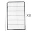 YES4PETS 8 Panel 120 cm Heavy Duty Pet Dog Cat Rabbit Exercise Extension Playpen Puppy Rabbit Fence