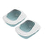 YES4PETS 2 X Medium Cat Litter Box Tray With Shovel Kitty Toilet Semi-Enclosed Pet Box Blue