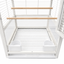 YES4PETS White Bird Transport Budgie Cage Parrot Aviary Carrier with Wheels