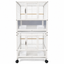 YES4PETS White Bird Transport Budgie Cage Parrot Aviary Carrier with Wheels