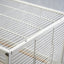 YES4PETS White Bird Transport Budgie Cage Parrot Aviary Carrier with Wheels